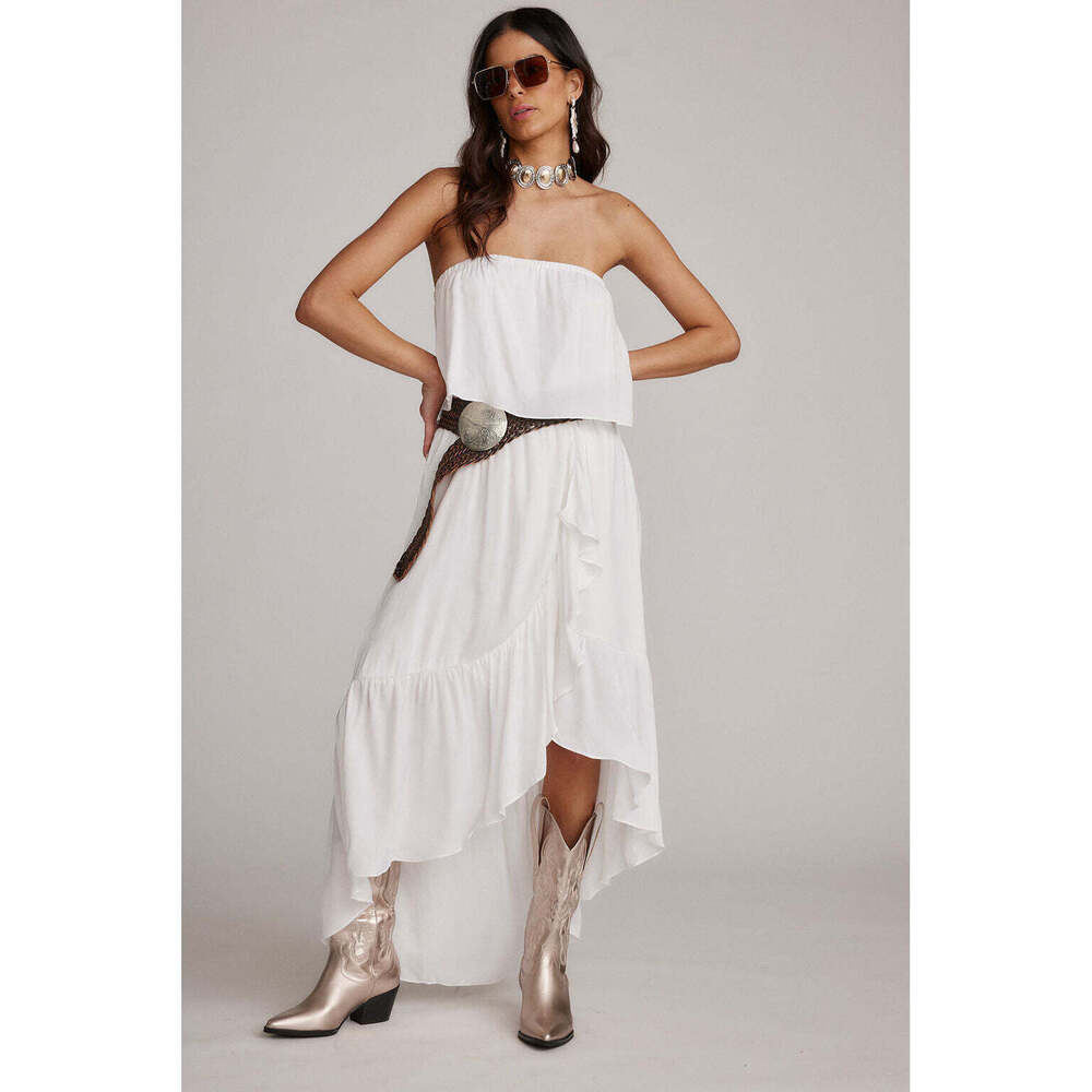 12th Tribe Rosie White Strapless Dress Size S